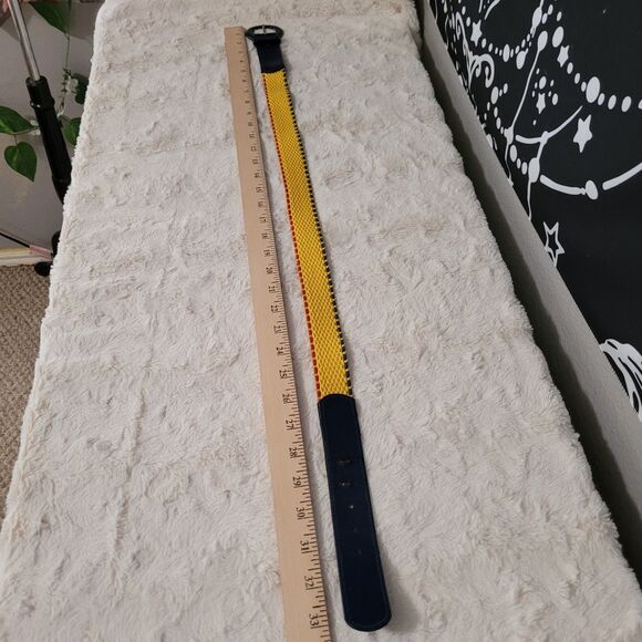 Vintage Womens Christian Dior Belt Yellow, Blue, Red Stretch Size M/L main image 6